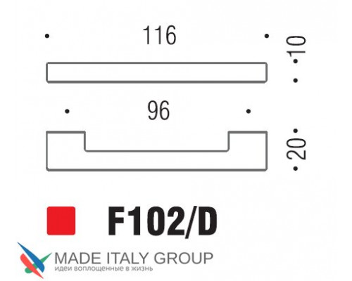 Ручка скоба модерн COLOMBO DESIGN F102D-CR полированный хром 96 мм Ручка скоба модерн COLOMBO DESIGN F102D-CR полированный хром 96 мм