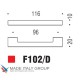 Ручка скоба модерн COLOMBO DESIGN F102D-CR полированный хром 96 мм