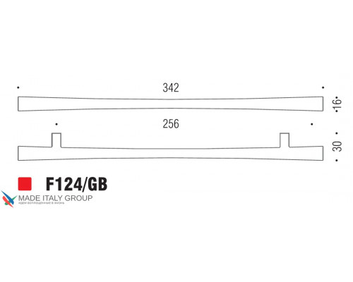 Ручка скоба модерн COLOMBO DESIGN F124GB-CR полированный хром 256 мм Ручка скоба модерн COLOMBO DESIGN F124GB-CR полированный хром 256 мм