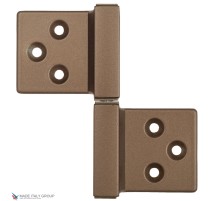 143BV032D_Q Петля накладная без врезки ALDEGHI 32x35 коричневая бронза ЛЕВАЯ