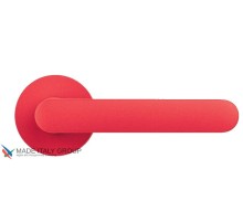 Дверная ручка на круглом основании COLOMBO ONE CC11RSB-C07 матовая клубника красная