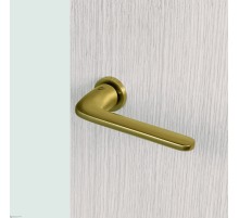 Дверная ручка на круглом основании COLOMBO Roboquattro ID41RSB/0-OM матовое золото PVD