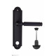 Дверная ручка на планке Fratelli Cattini ENCIA WC-2 PL248-NM матовый черный