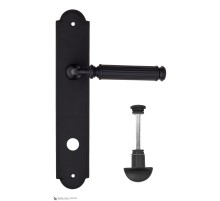 Дверная ручка на планке Fratelli Cattini ENCIA WC-2 PL257-NM матовый черный