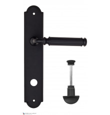 Дверная ручка на планке Fratelli Cattini ENCIA WC-2 PL257-NM матовый черный