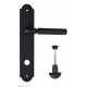 Дверная ручка на планке Fratelli Cattini ENCIA WC-2 PL257-NM матовый черный