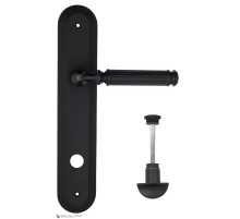 Дверная ручка на планке Fratelli Cattini ENCIA WC-2 PL288-NM матовый черный
