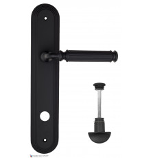 Дверная ручка на планке Fratelli Cattini ENCIA WC-2 PL288-NM матовый черный