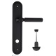 Дверная ручка на планке Fratelli Cattini ENCIA WC-2 PL288-NM матовый черный