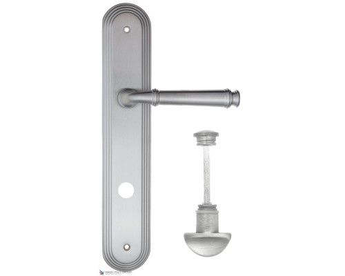 Дверная ручка на планке Fratelli Cattini FARFALLA WC-2 PL288-CS матовый хром Дверная ручка на планке Fratelli Cattini FARFALLA WC-2 PL288-CS матовый хром