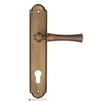 Дверная ручка на планке Fratelli Cattini FOGGIA CYL PL257-BY матовая бронза