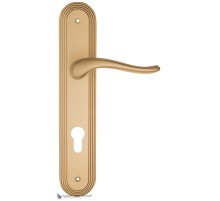 Дверная ручка на планке Fratelli Cattini LAVERA CYL PL288-BS матовая латунь Дверная ручка на планке Fratelli Cattini LAVERA CYL PL288-BS матовая латунь