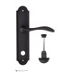 Дверная ручка на планке Fratelli Cattini LUCCIA WC-2 PL248-NM матовый черный