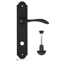 Дверная ручка на планке Fratelli Cattini LUCCIA WC-2 PL257-NM матовый черный