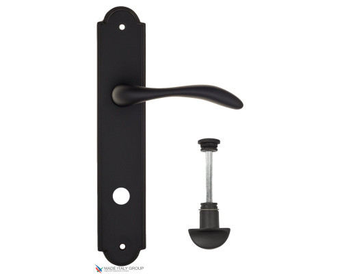 Дверная ручка на планке Fratelli Cattini LUCCIA WC-2 PL257-NM матовый черный Дверная ручка на планке Fratelli Cattini LUCCIA WC-2 PL257-NM матовый черный