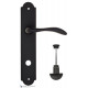 Дверная ручка на планке Fratelli Cattini LUCCIA WC-2 PL257-NM матовый черный