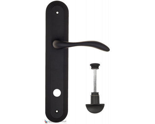 Дверная ручка на планке Fratelli Cattini LUCCIA WC-2 PL288-NM матовый черный Дверная ручка на планке Fratelli Cattini LUCCIA WC-2 PL288-NM матовый черный