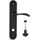 Дверная ручка на планке Fratelli Cattini LUCCIA WC-2 PL288-NM матовый черный