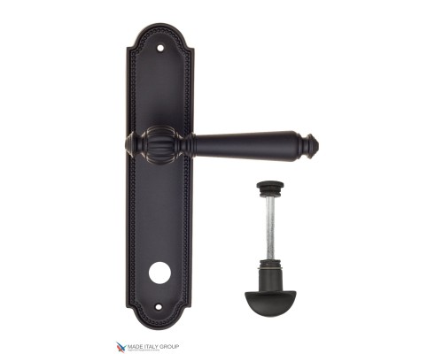 Дверная ручка на планке Fratelli Cattini MARANI WC-2 PL248-NM матовый черный Дверная ручка на планке Fratelli Cattini MARANI WC-2 PL248-NM матовый черный