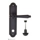 Дверная ручка на планке Fratelli Cattini MARANI WC-2 PL248-NM матовый черный