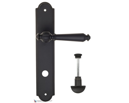 Дверная ручка на планке Fratelli Cattini MARANI WC-2 PL257-NM матовый черный
