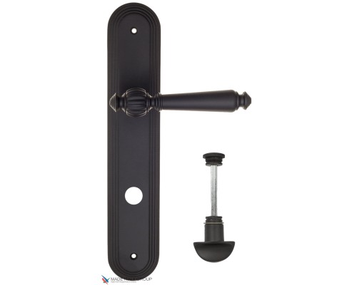 Дверная ручка на планке Fratelli Cattini MARANI WC-2 PL288-NM матовый черный