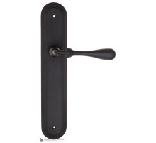 Дверная ручка на планке Fratelli Cattini RETRO PL288-NM матовый черный