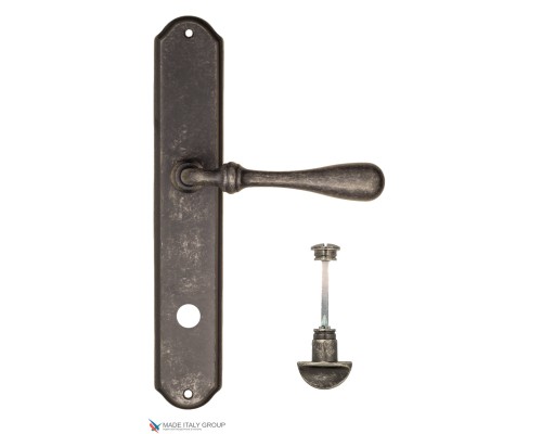 Дверная ручка на планке Fratelli Cattini RETRO WC-2 PL02-IA античное серебро Дверная ручка на планке Fratelli Cattini RETRO WC-2 PL02-IA античное серебро