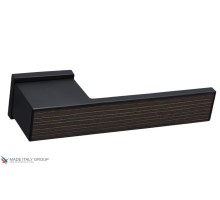 Дверная ручка на прямоугольном основании Fratelli Cattini COSMO NATURA TERRA 6-NM матовый черный