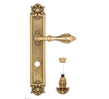 Дверная ручка Venezia ANAFESTO WC-4 на планке PL97 французское золото + коричневый