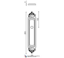 Дверная ручка Venezia GIFESTION CYL на планке PL96 полированный хром