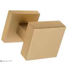 Ручка дверная кноб поворотная Fratelli Cattini KUBA DS 55x55 мм BS матовая латунь 1шт.