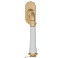 Ручка оконная Fratelli Cattini GRACIA CERAMICA BIANCO FW 7-BS матовая латунь
