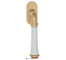 Ручка оконная Fratelli Cattini GRACIA CERAMICA BIANCO FW 7-BS матовая латунь