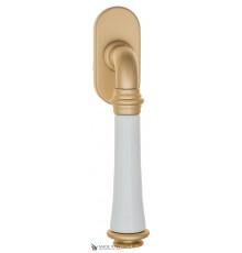 Ручка оконная Fratelli Cattini GRACIA CERAMICA BIANCO FW 7-BS матовая латунь