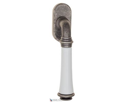 Ручка оконная Fratelli Cattini GRACIA CERAMICA BIANCO FW 7-IA античное серебро Ручка оконная Fratelli Cattini GRACIA CERAMICA BIANCO FW 7-IA античное серебро