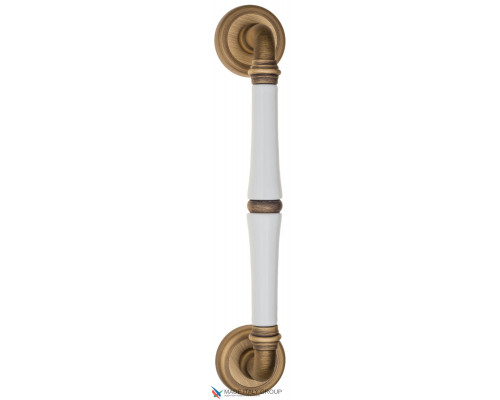 Ручка скоба Fratelli Cattini GRACIA CERAMICA BIANCO 270мм (220мм) D1-BY матовая бронза Ручка скоба Fratelli Cattini GRACIA CERAMICA BIANCO 270мм (220мм) D1-BY матовая бронза