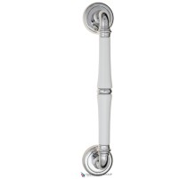 Ручка скоба Fratelli Cattini GRACIA CERAMICA BIANCO 270мм (220мм) D1-CR полированный хром