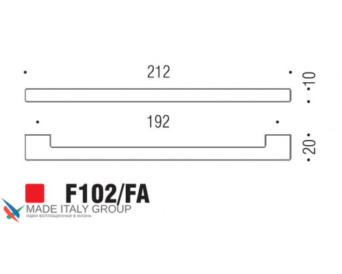 Ручка скоба модерн COLOMBO DESIGN F102FA-CR полированный хром 192 мм Ручка скоба модерн COLOMBO DESIGN F102FA-CR полированный хром 192 мм