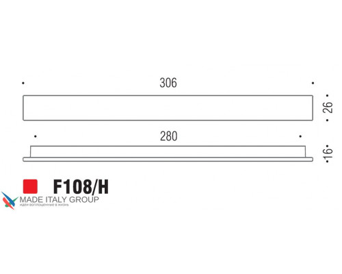 Ручка скоба модерн COLOMBO DESIGN F108H-CM матовый хром 280 мм