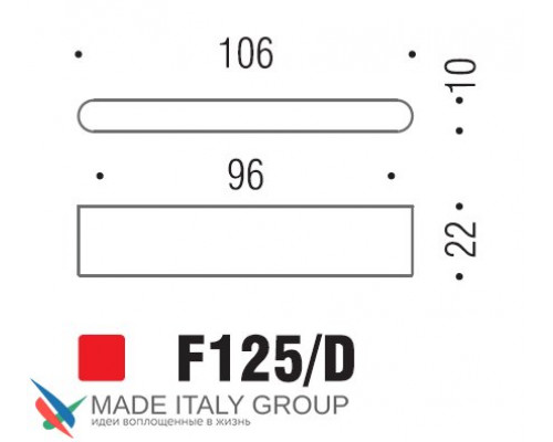 Ручка скоба модерн COLOMBO DESIGN F125D-CR полированный хром 96 мм Ручка скоба модерн COLOMBO DESIGN F125D-CR полированный хром 96 мм