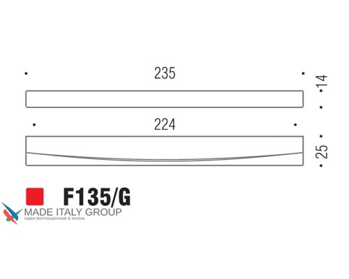 Ручка скоба модерн COLOMBO DESIGN F135G-CR полированный хром 224 мм Ручка скоба модерн COLOMBO DESIGN F135G-CR полированный хром 224 мм