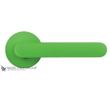 Дверная ручка на круглом основании COLOMBO ONE CC11RSB-C11 матовый лайм зеленый