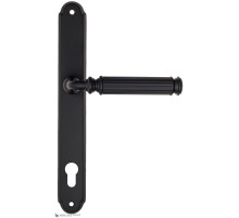 Дверная ручка на планке Fratelli Cattini ENCIA CYL PL01-NM матовый черный