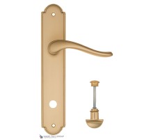 Дверная ручка на планке Fratelli Cattini LAVERA WC-2 PL257-BS матовая латунь
