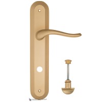 Дверная ручка на планке Fratelli Cattini LAVERA WC-2 PL288-BS матовая латунь Дверная ручка на планке Fratelli Cattini LAVERA WC-2 PL288-BS матовая латунь