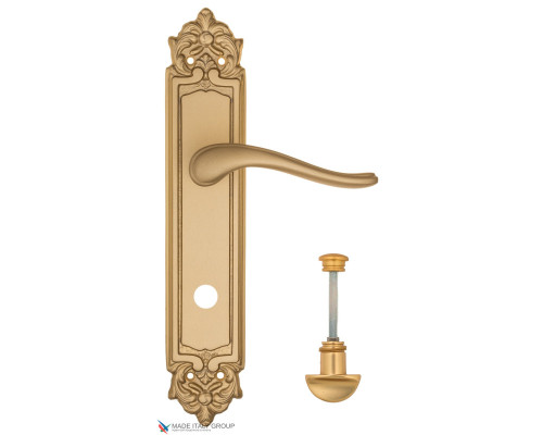 Дверная ручка на планке Fratelli Cattini LAVERA WC-2 PL96-BS матовая латунь Дверная ручка на планке Fratelli Cattini LAVERA WC-2 PL96-BS матовая латунь