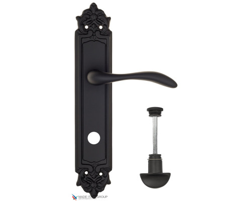 Дверная ручка на планке Fratelli Cattini LUCCIA WC-2 PL96-NM матовый черный Дверная ручка на планке Fratelli Cattini LUCCIA WC-2 PL96-NM матовый черный