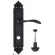 Дверная ручка на планке Fratelli Cattini LUCCIA WC-2 PL96-NM матовый черный