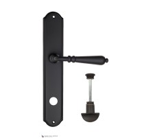 Дверная ручка на планке Fratelli Cattini NAPOLI WC-2 PL02-NM матовый черный